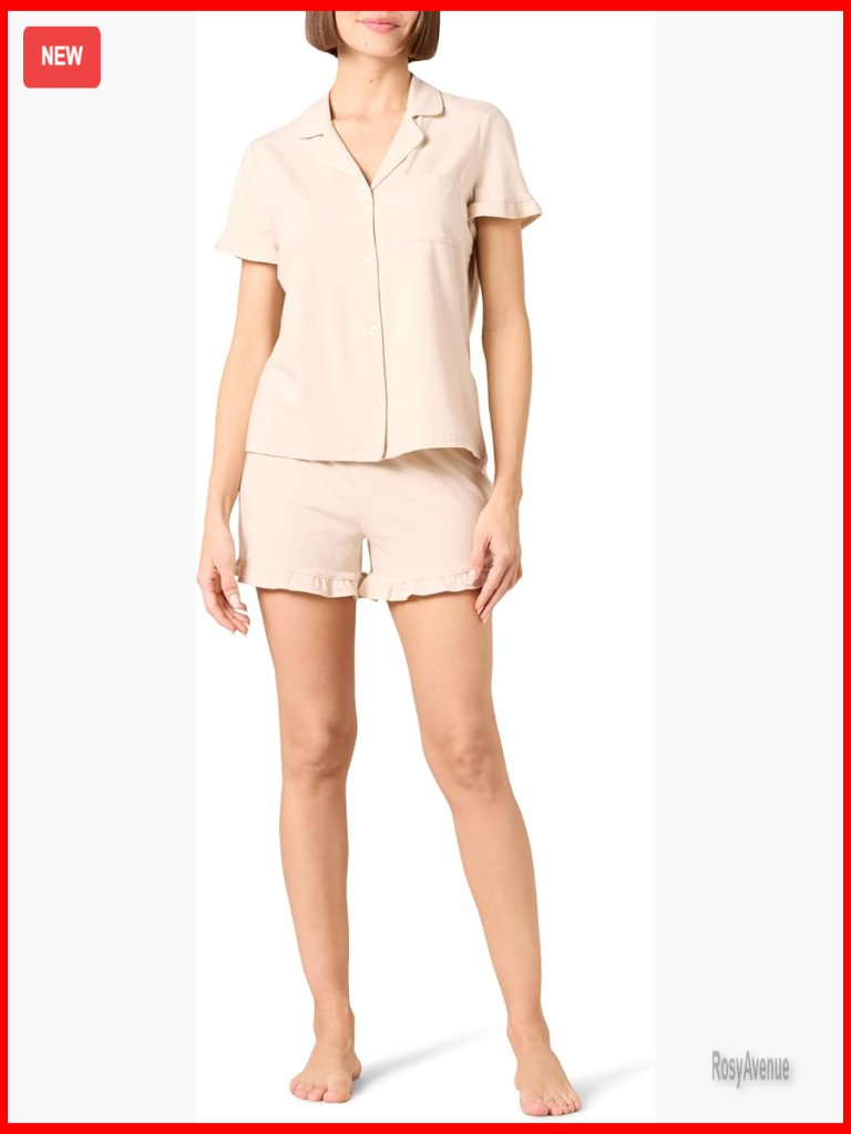 Cotton Modal Piped Notch Collar Pajama Set - Relaxed Loungewear